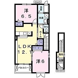 ドリームハウス 2LDKの間取図画像