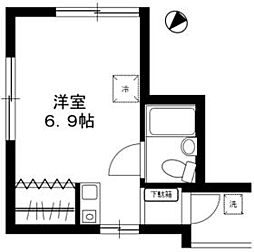 JR京浜東北・根岸線 大井町駅 徒歩7分の賃貸アパート 1階ワンルームの間取り