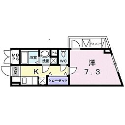 ヴィチーノ　アル　ポンテ品川 4階1Kの間取り