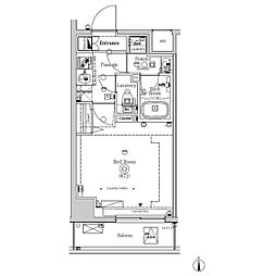 東武東上線 大山駅 徒歩4分の賃貸マンション 2階1Kの間取り