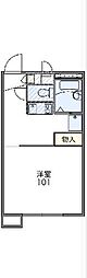 レオパレスケイツハイムC 1Kの間取図画像