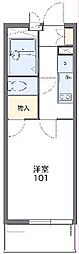レオパレスエスポワール新宿町 1階1Kの間取り