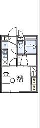 レオパレスストリートハウス 1Kの間取図画像