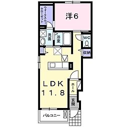 ラグラス 1LDKの間取図画像