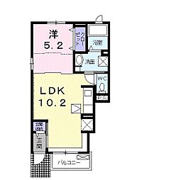 エミール 1LDKの間取図画像