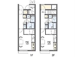 レオパレスゆう 1階1Kの間取り
