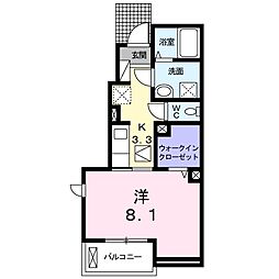 メゾン城見A 1Kの間取図画像