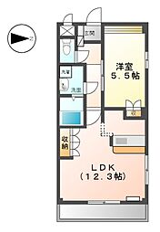 JR中央本線 勝川駅 バス16分 高山口下車 徒歩2分の賃貸アパート 1階1LDKの間取り