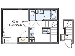 レオネクストメゾン庄内通 2階1Kの間取り
