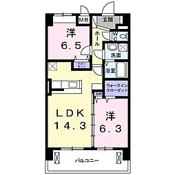 アルバータ7 2LDKの間取図画像