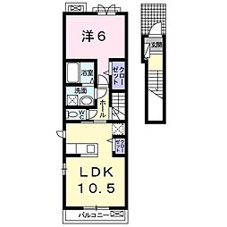 グレイスA 1LDKの間取図画像