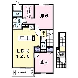 シエロガーデン2 2LDKの間取図画像