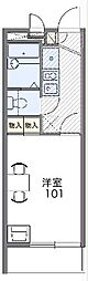 レオパレスRaffineige 1Kの間取図画像