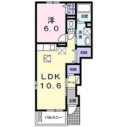 フィオーレ2 1LDKの間取図画像