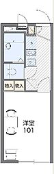 レオパレスみらい 1Kの間取図画像