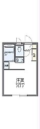 レオパレスセレス小鹿 1Kの間取図画像