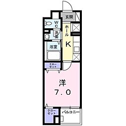 コンフォルタ 1Kの間取図画像