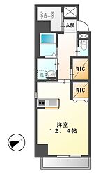 アストレア本通 ワンルームの間取図画像