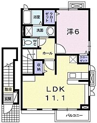 アイムス青山 1LDKの間取図画像