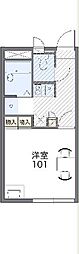 レオパレス杉山II 1階1Kの間取り
