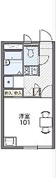 レオパレスMTKS 1Kの間取図画像