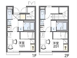 レオパレスクプクプ　II 1階1Kの間取り