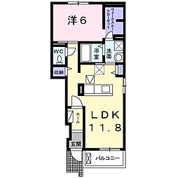 アルセア 1LDKの間取図画像