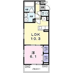 カーンズ高座渋谷 1LDKの間取図画像