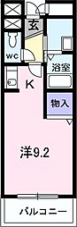 レジデンスS.U ワンルームの間取図画像