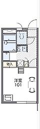 レオパレスヒルズ生田 1Kの間取図画像