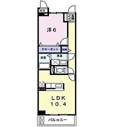 プラネットＤ 1階1LDKの間取り