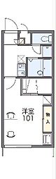 レオパレスエスポワール 103 1階1Kの間取り
