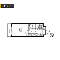 都営大江戸線 牛込柳町駅 徒歩7分の賃貸マンション 1階1Kの間取り
