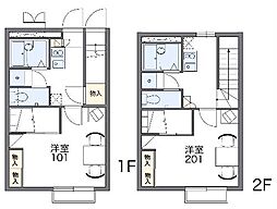 名古屋市営鶴舞線 川名駅 徒歩11分の賃貸アパート 1階1Kの間取り