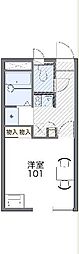レオパレスＭＫ 1階1Kの間取り