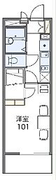 レオパレスアグリジェント 1Kの間取図画像