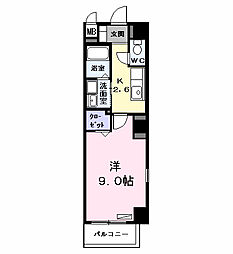 名鉄名古屋本線 山王駅 徒歩8分の賃貸マンション 5階1Kの間取り