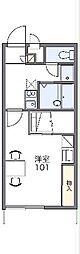 レオパレス昴555B 1Kの間取図画像