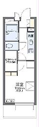 レオパレスエストーディオ2 1Kの間取図画像