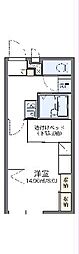 レオパレスウッドランド 1Kの間取図画像