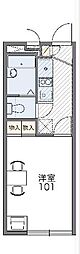 レオパレスクレセント本郷3 1Kの間取図画像