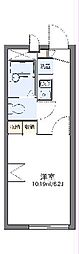 レオパレスコンフォール　白旗 1階1Kの間取り