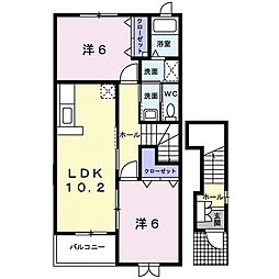 サン・ノース 2LDKの間取図画像
