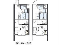 レオパレスエミル　ジョセフ　I 1階1Kの間取り