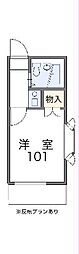 レオパレス高上 1Kの間取図画像