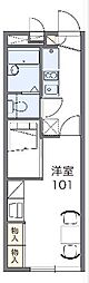 レオパレスK&T鴛鴨 1Kの間取図画像