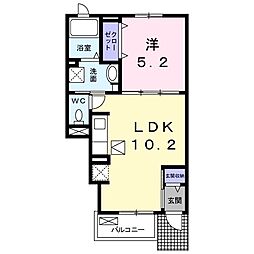 カーサ・H 1LDKの間取図画像