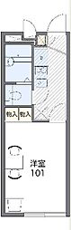 レオパレスアベニューコート2 1Kの間取図画像