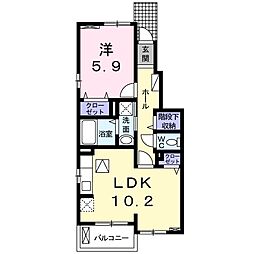 ＨＹＴ　ｔｏｗｎ　Ｂ 1階1LDKの間取り