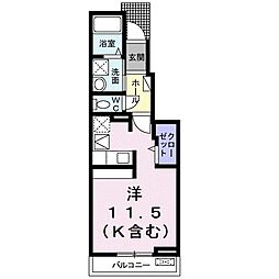 プチプランシュC+ ワンルームの間取図画像